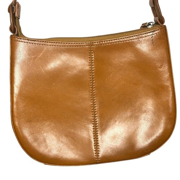 Fossil 1954 Leather Short Shoulder Bag Purse Small Tan Boho - Picture 3 of 8